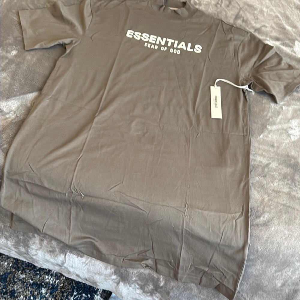 Fear of God Essentials Taupe Short Sleeve TShirt dress